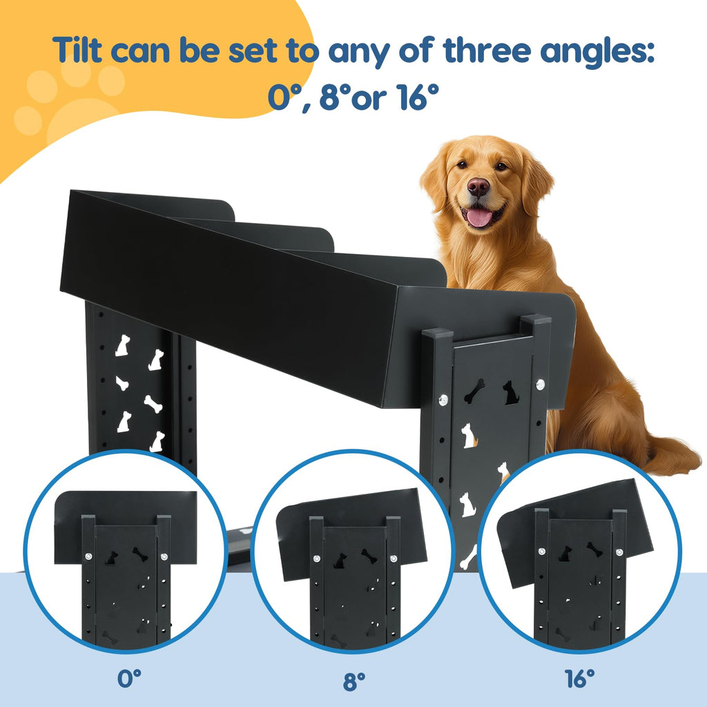 Elevated Dog Bowls with 3 Stainless Steel Bowls V238