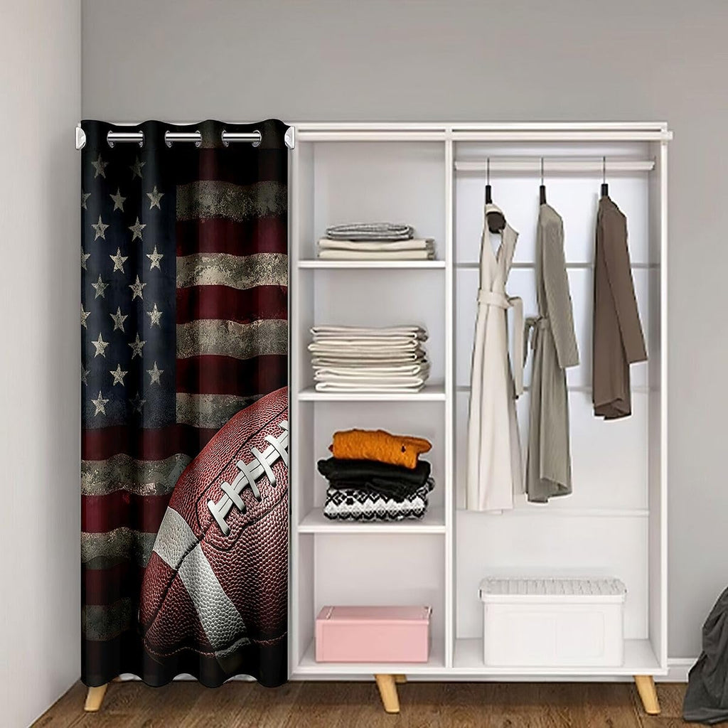 American Flag Blackout Door Curtain 34''W X 80''L E830898