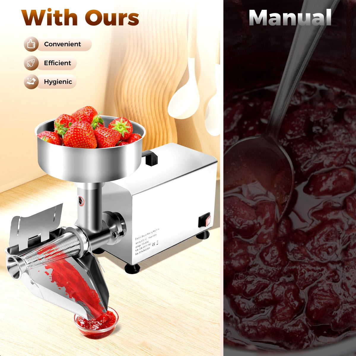 450W Stainless Steel Tomato Strainer Machine J24486