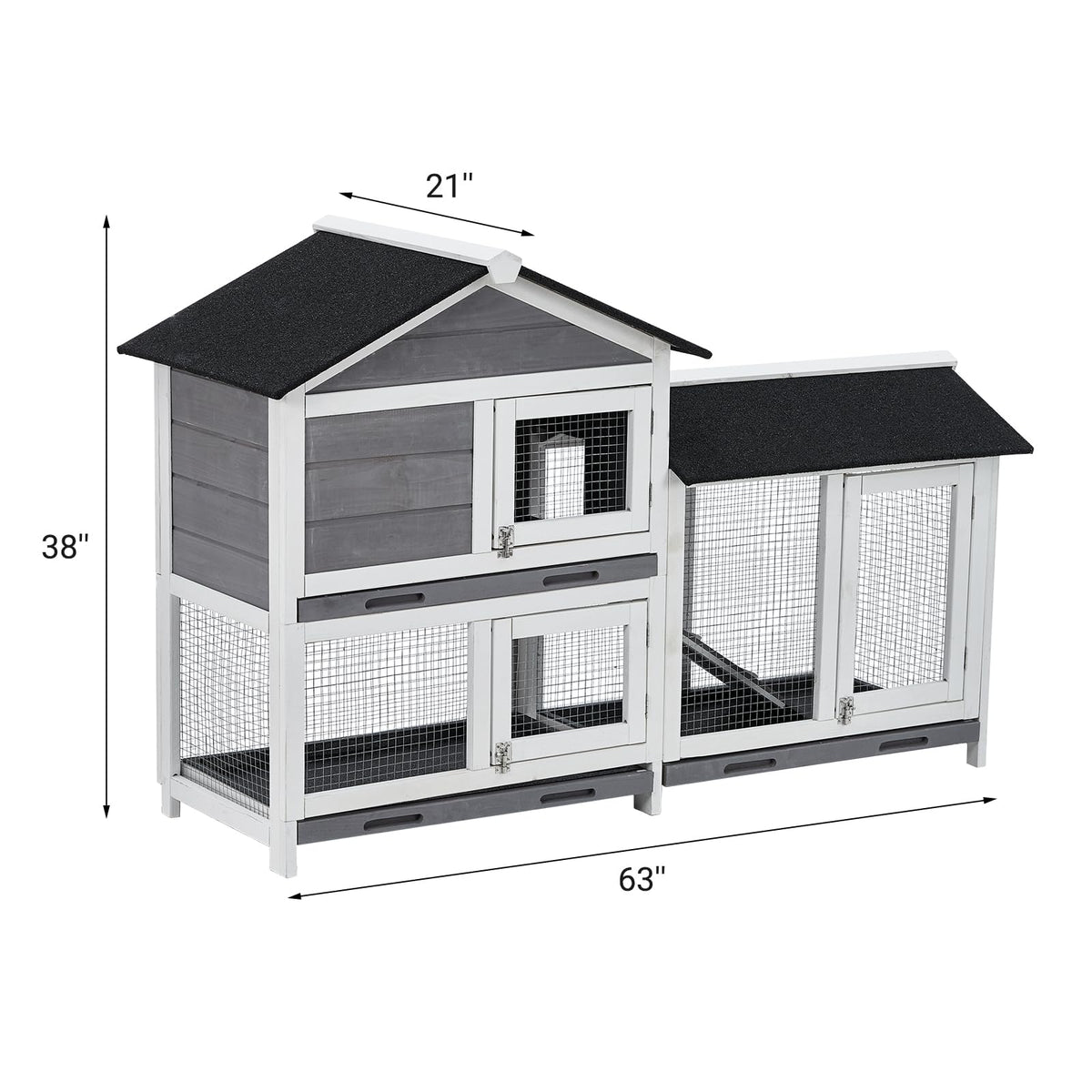 63'' 2-Tier Indoor Bunny Hutch X35252