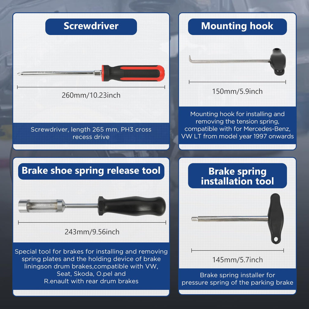 15 Pc Brake Drum Tool Kit E431141