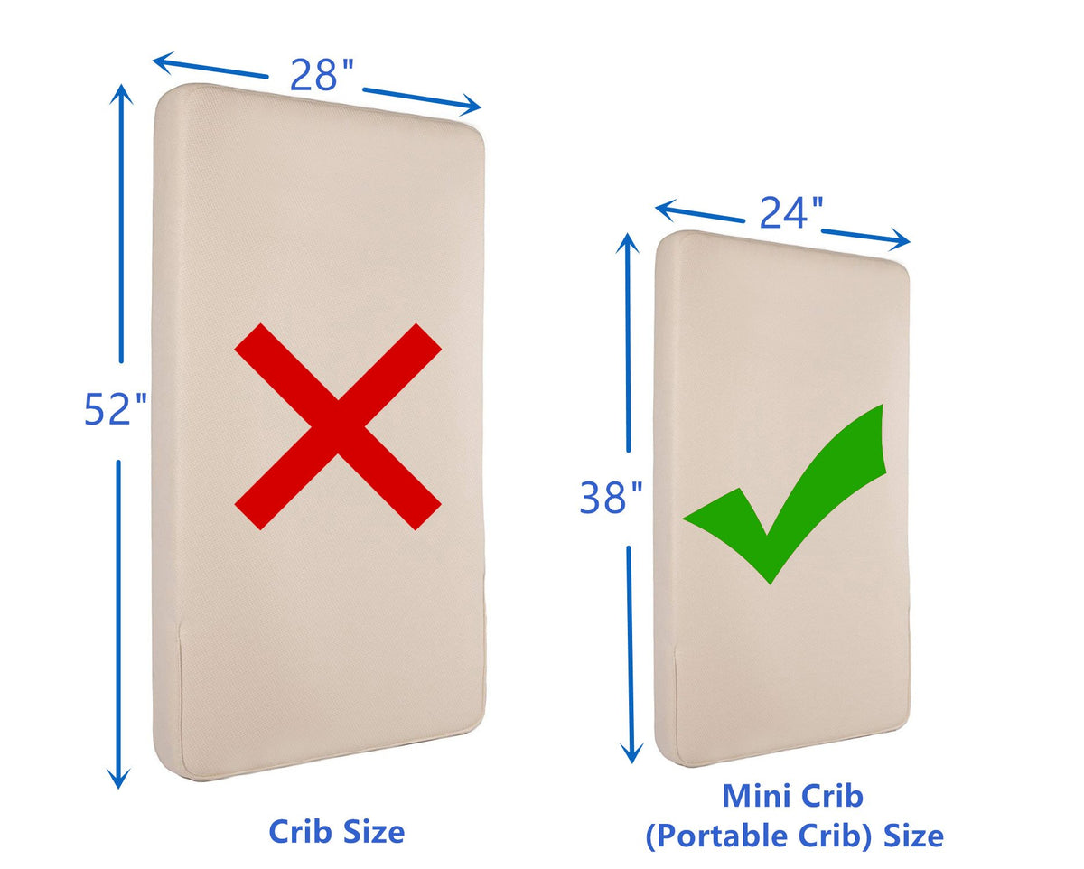 Mini Crib Mattress and 3 Pack Fitted Mini Crib Sheet Set Q7478