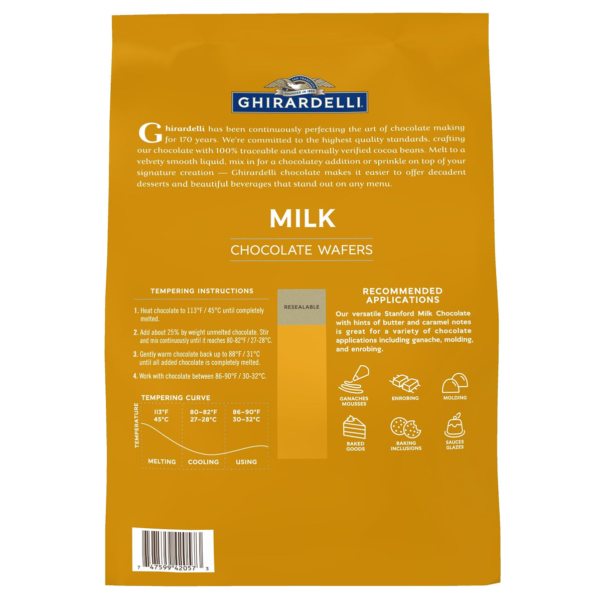 Milk Chocolate Wafers 5lb Bag N60290