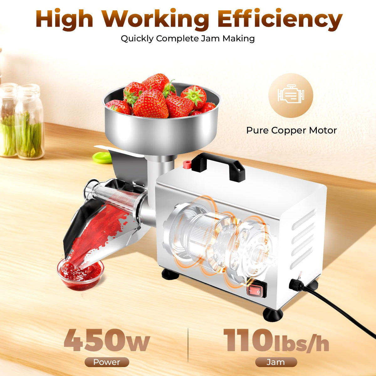 450W Stainless Steel Tomato Strainer Machine J24486