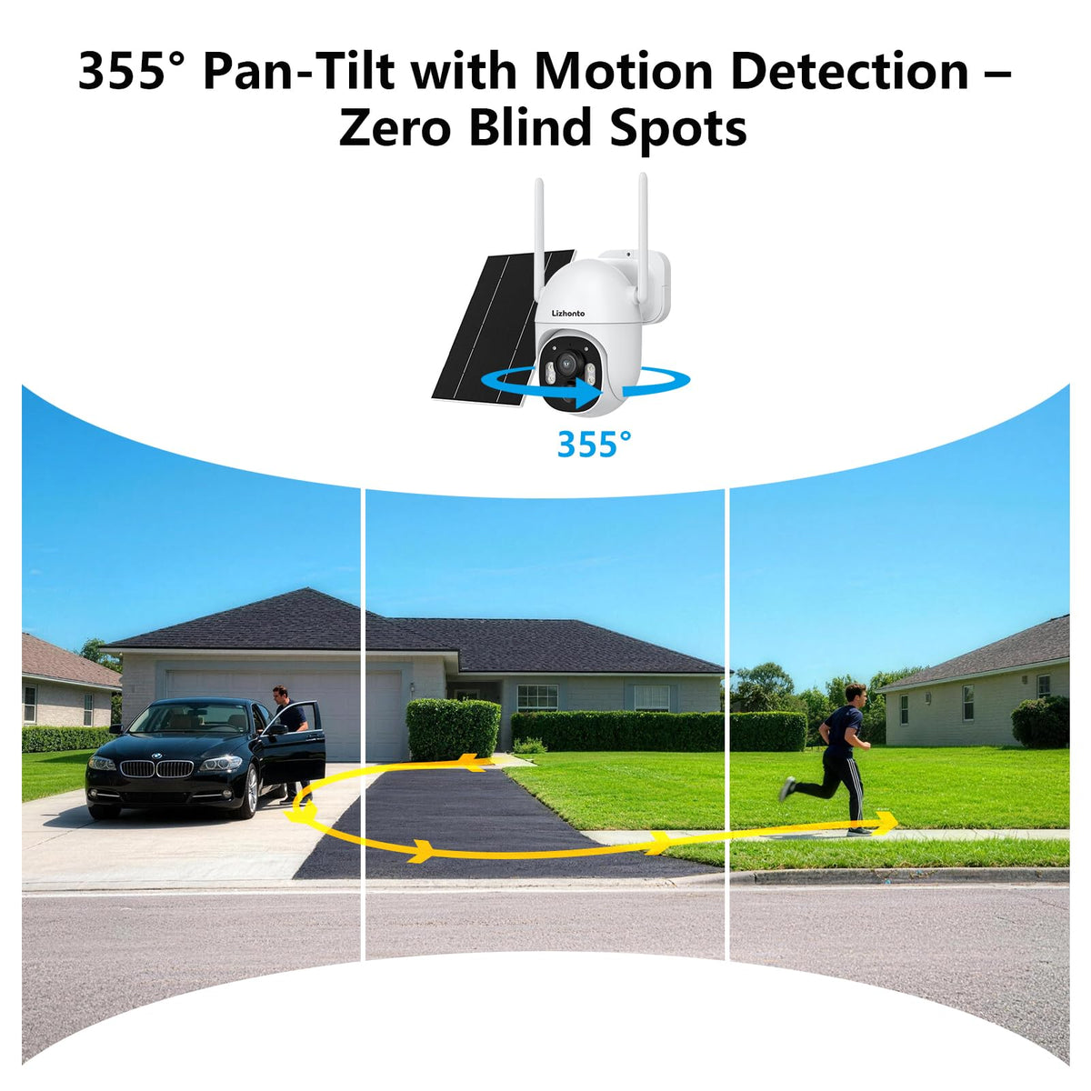 Solar Security Cameras Wireless Outdoor 4-Camera System F36206