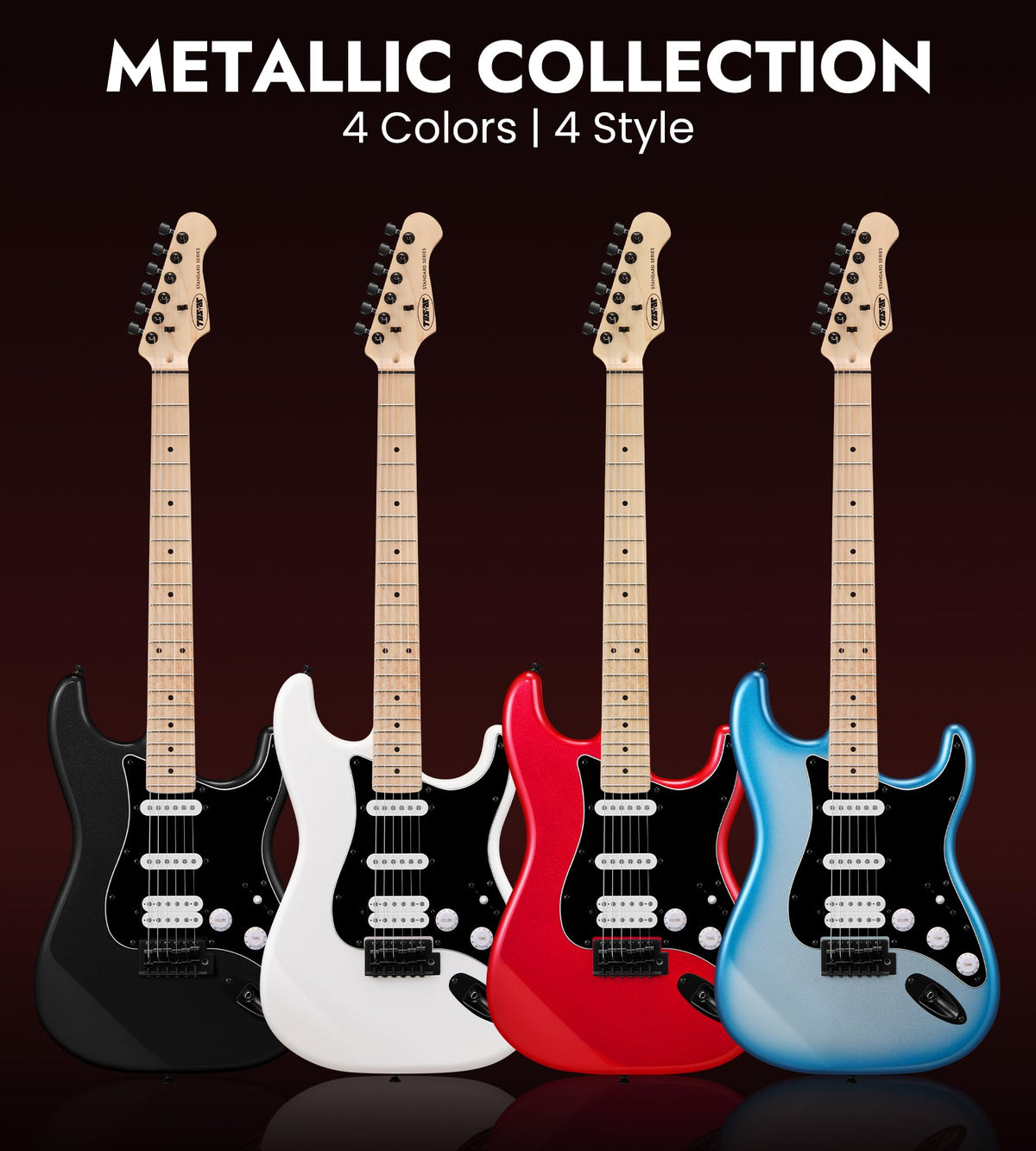 39" Electric Guitar Kit with Amp Sparkle Red N517933