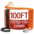 100 FT 10 Gauge Orange Extension Cord H108896