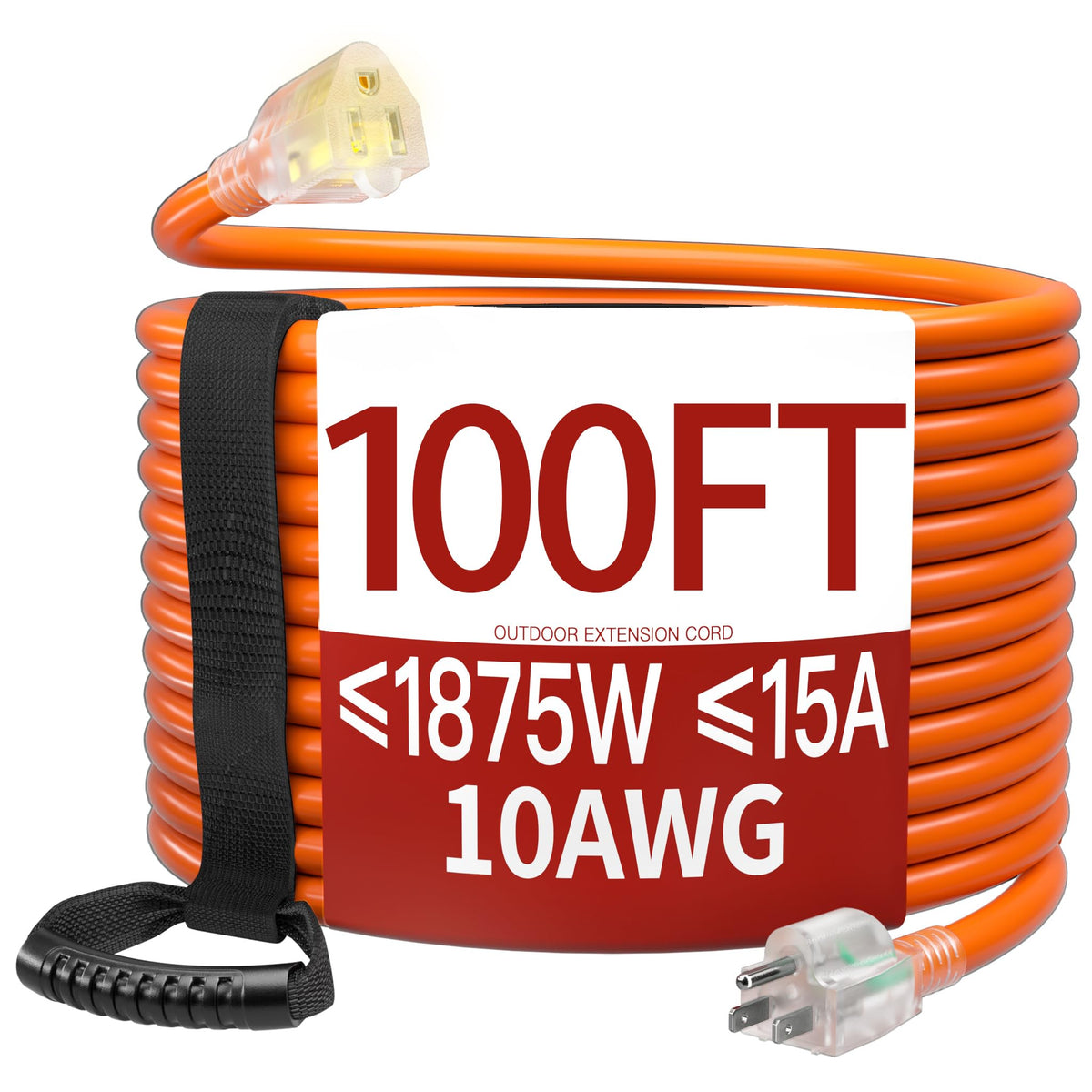 100 FT 10 Gauge Orange Extension Cord H108896