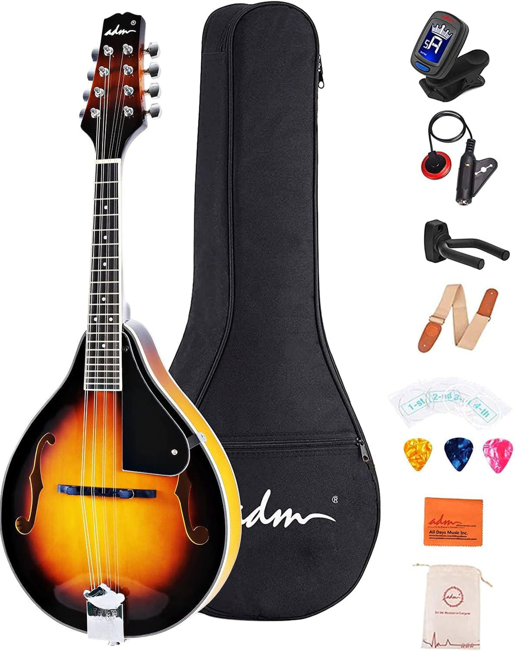 Wood A Style Mandolin Instrument Kit with Bag C939407