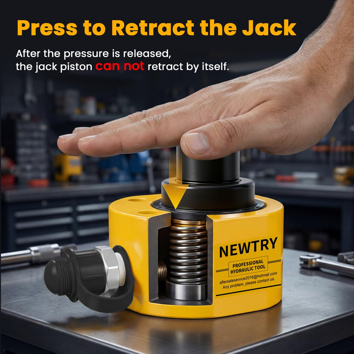 10T Low Profile Hydraulic Ram Jack V7832