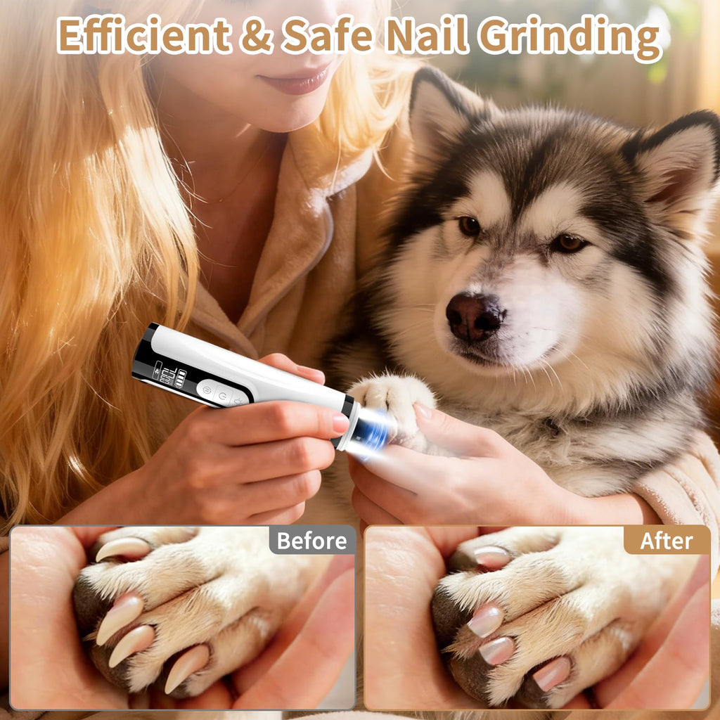 Quiet Dog Nail Grinder with Guard & 2 LED Lights S763986