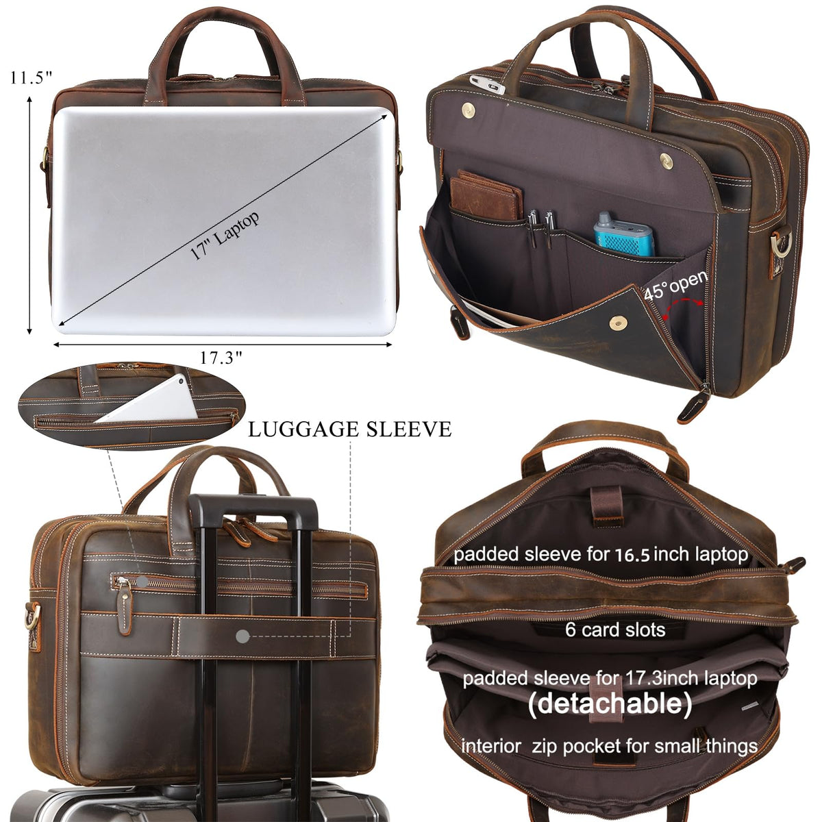 Leather Laptop Briefcase R675489