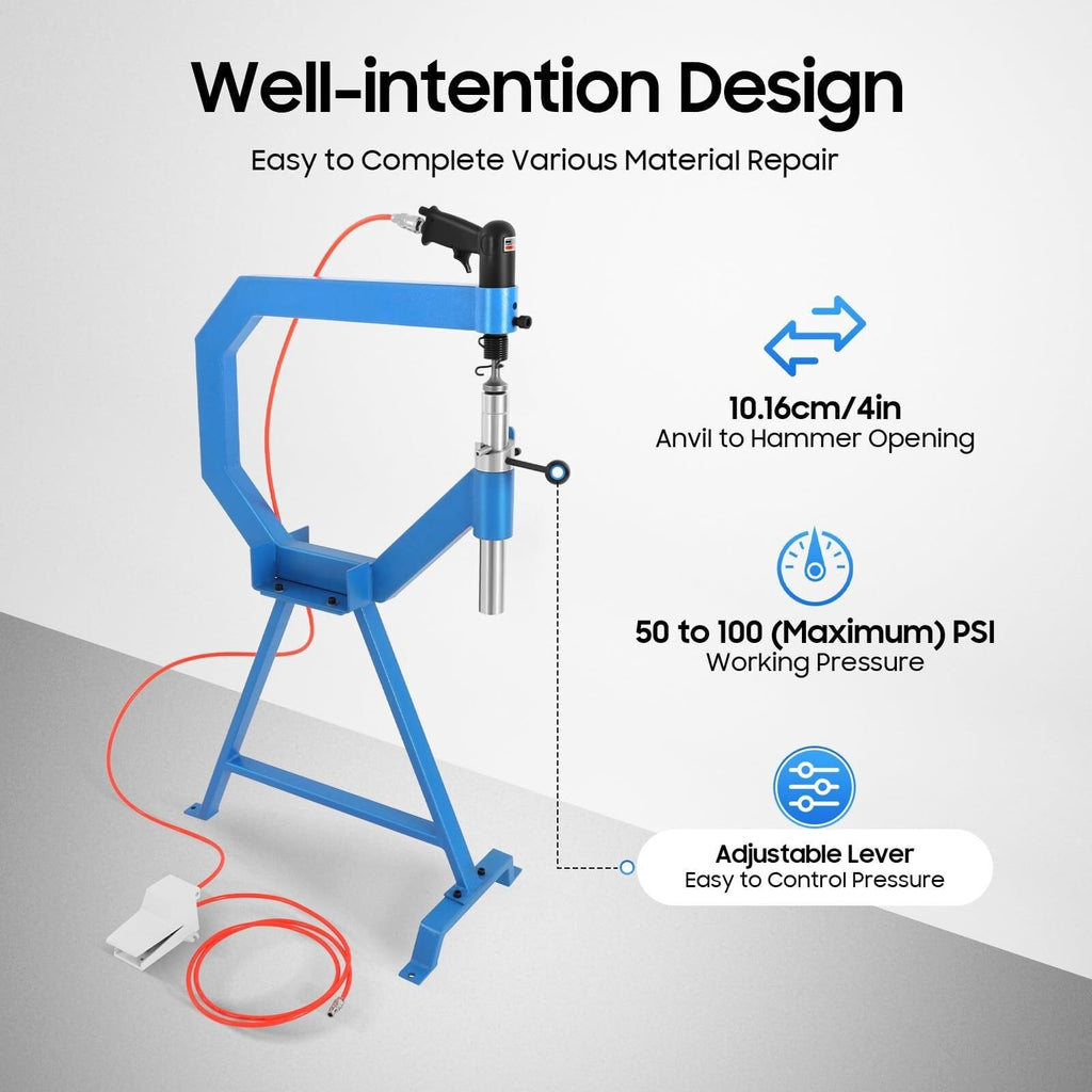Pneumatic Planishing Hammer with Foot Pedal, 3 Anvil Sizes N9174