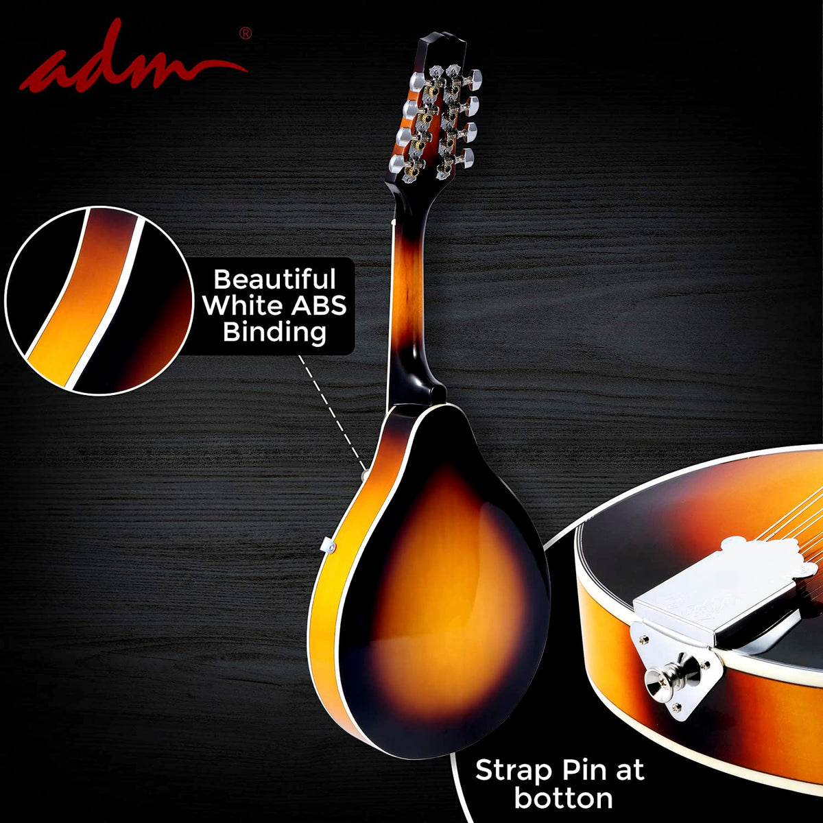 Wood A Style Mandolin Instrument Kit with Bag C939407