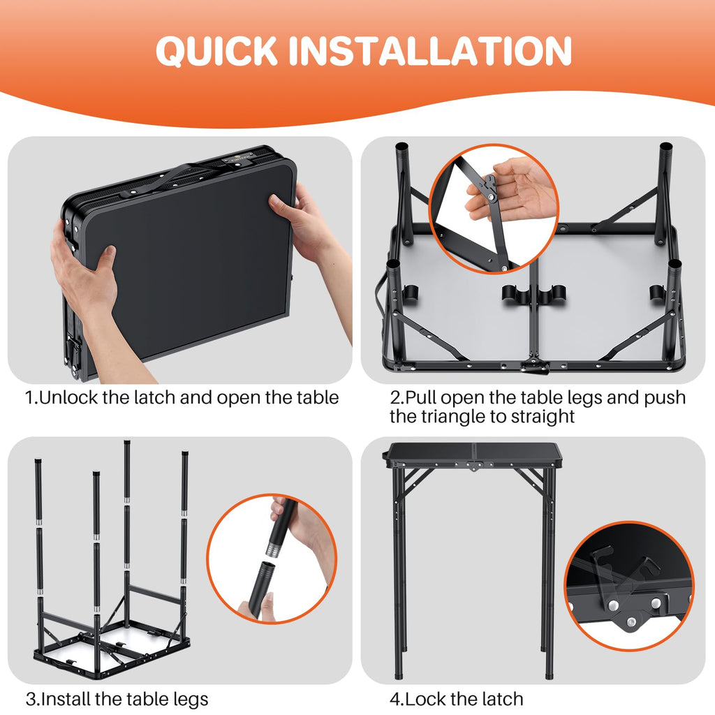 2ft Aluminum Folding Camping Table Q203125