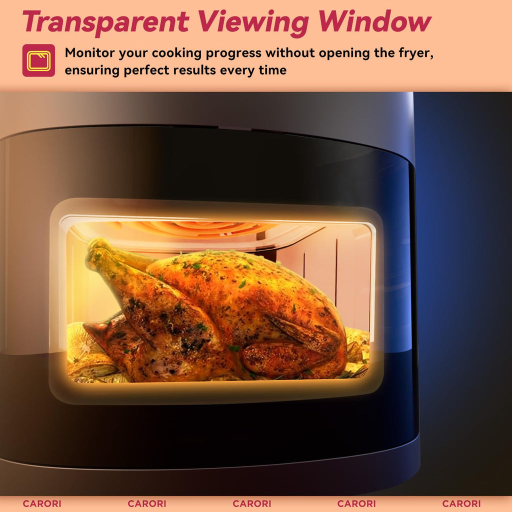 6Qt Air Fryer with Viewing Window, 12 Preset, Nonstick Dishwasher Safe Basket J449