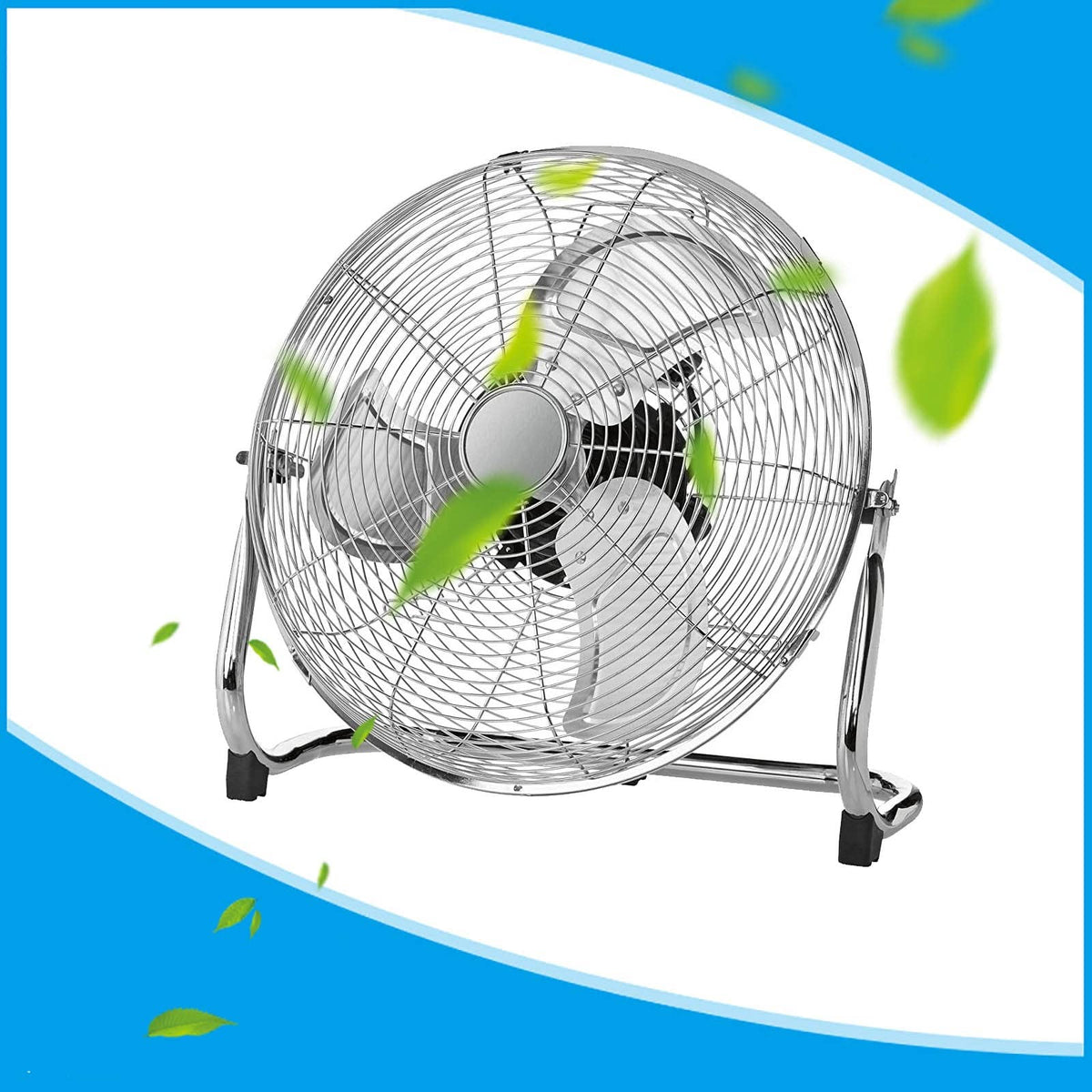 20 Inch 3 Speed Adjustable Tilt Metal Floor Fan L99513