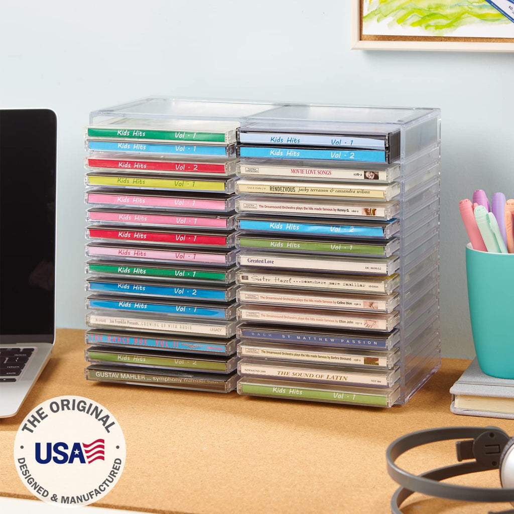 Clear Plastic CD Organizer with Rubber Feet L975028