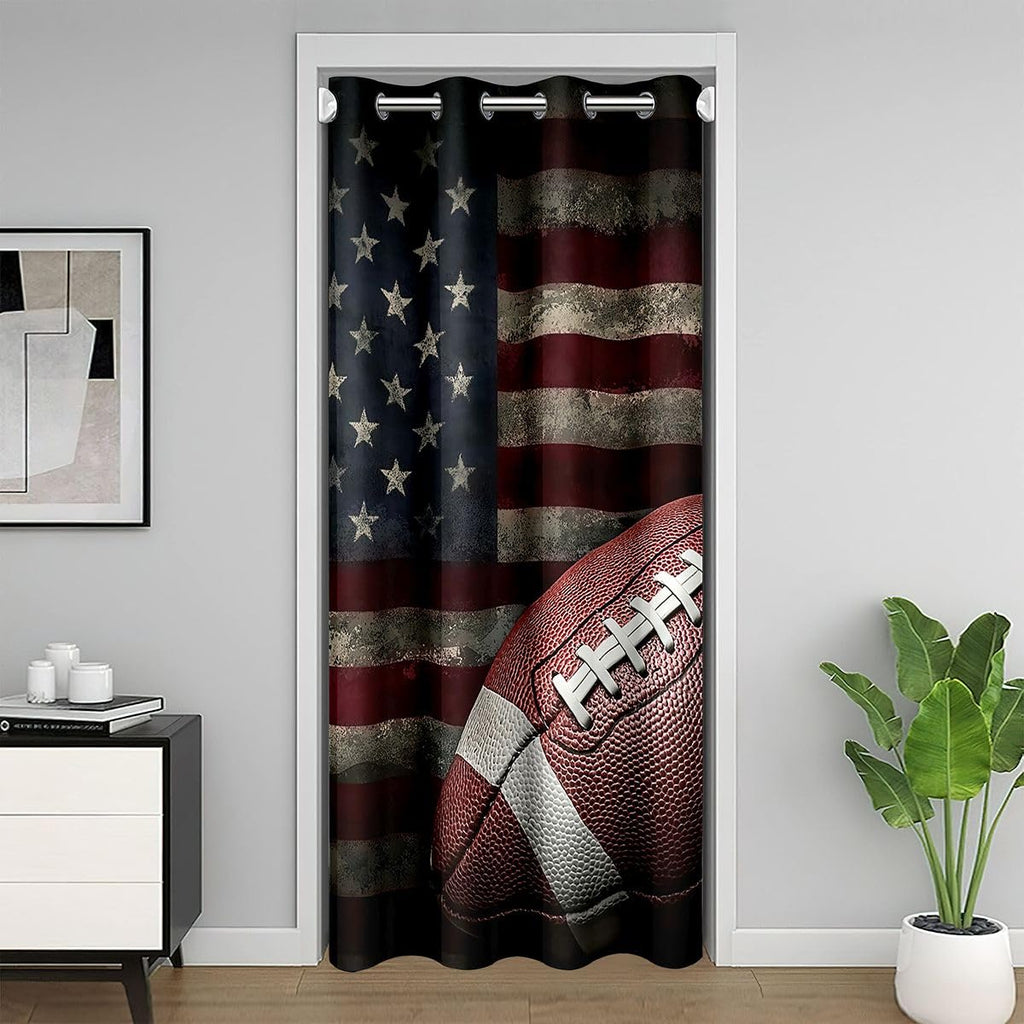 American Flag Blackout Door Curtain 34''W X 80''L E830898