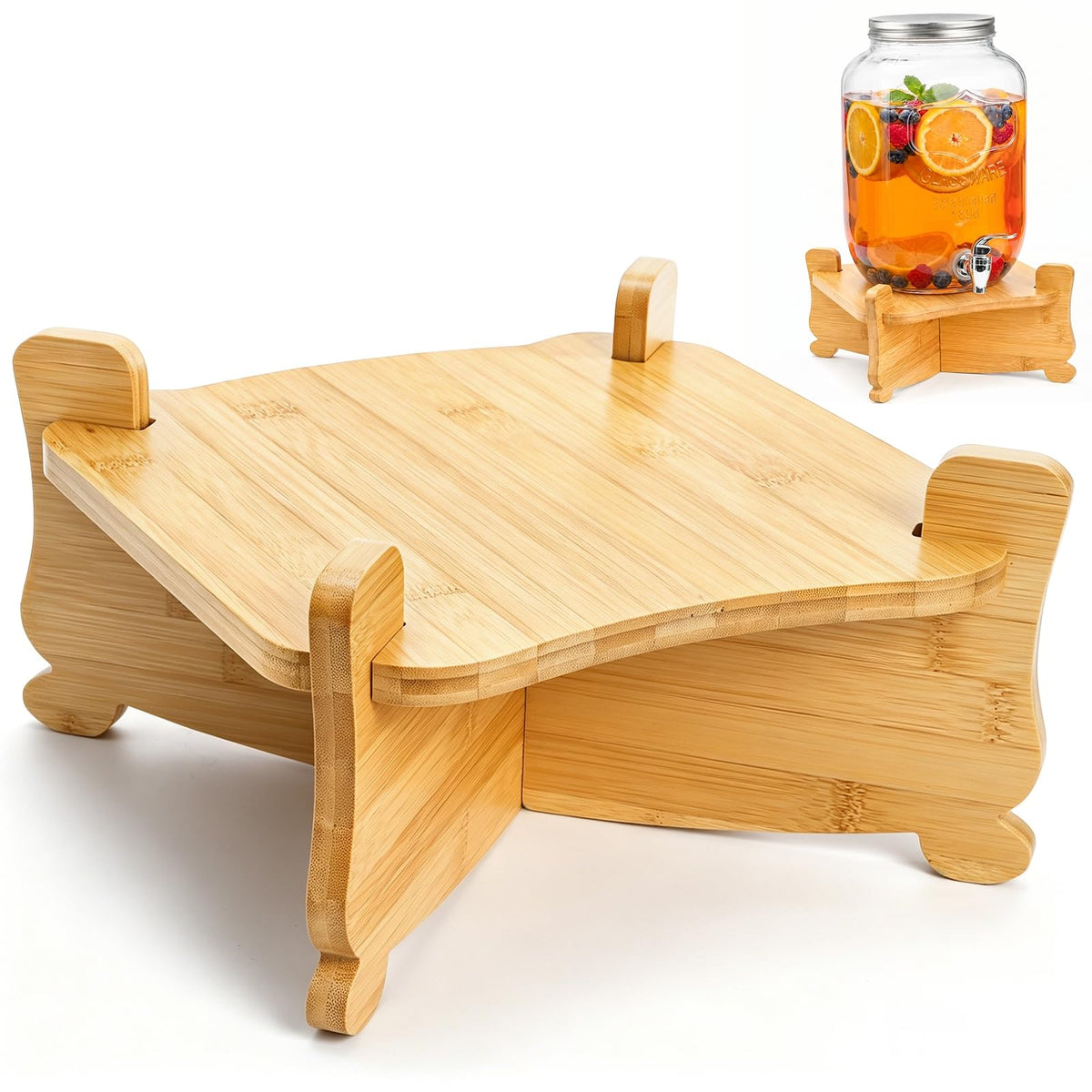 Bamboo Drink Dispenser Stand V55128