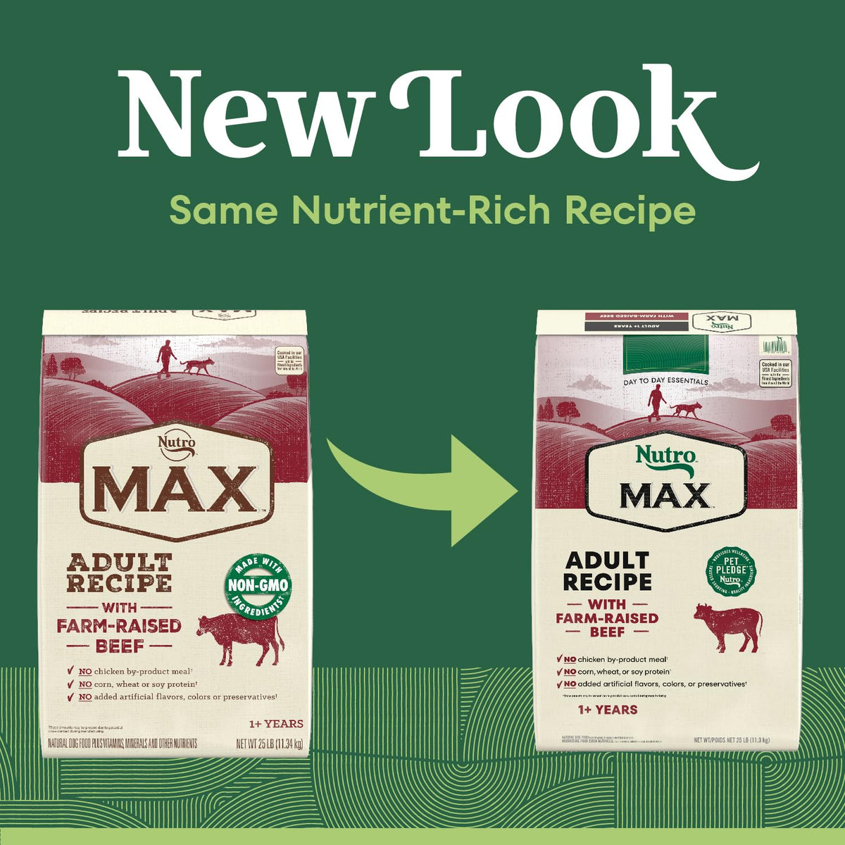 Natural Dry Dog Food Farm-Raised Beef 25 lb E8531