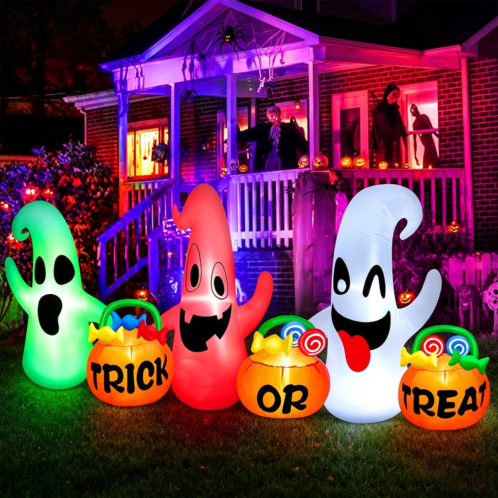 8 Ft Halloween Inflatable Ghosts Decoration C5965