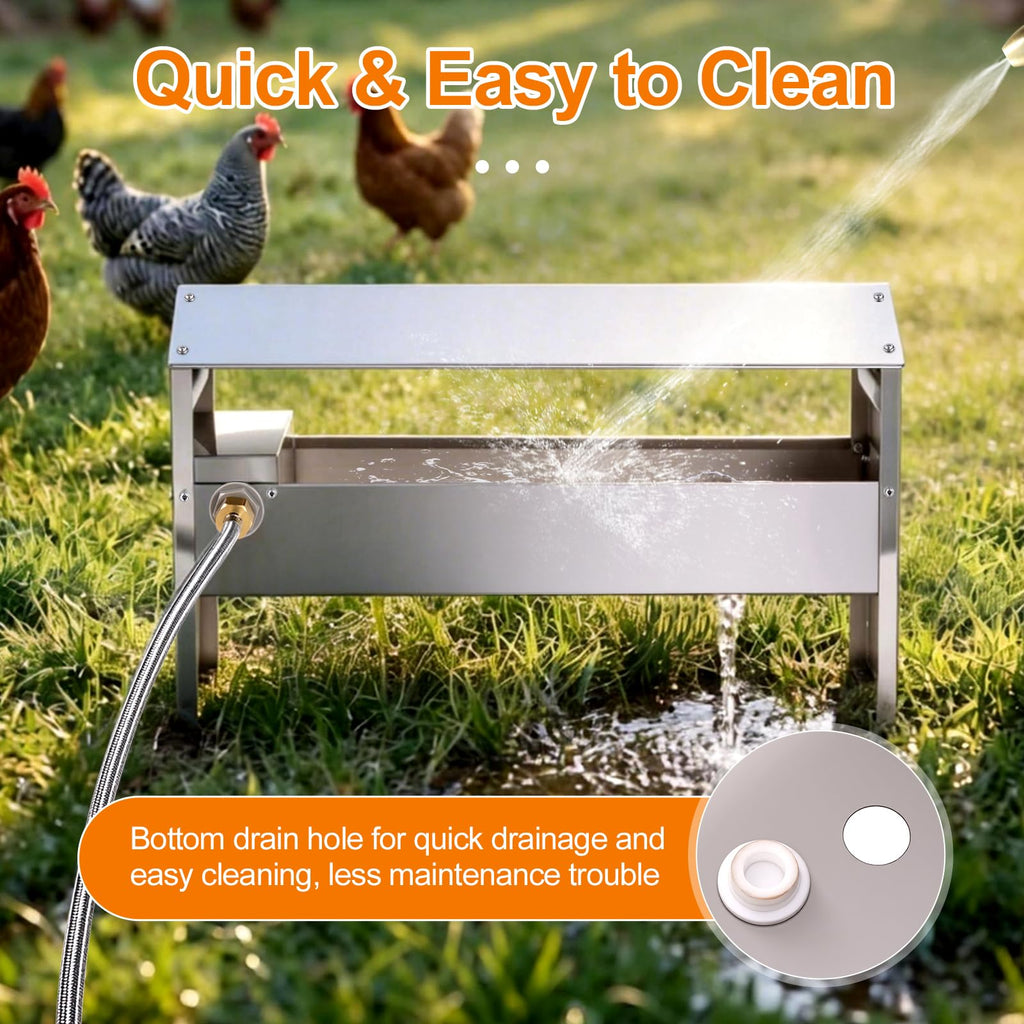 22'' Stainless Steel Automatic Chicken Waterer U489579