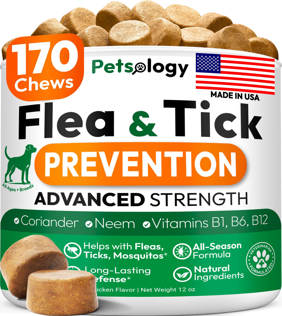 Flea and Tick Prevention for Dogs Soft Chewables U309