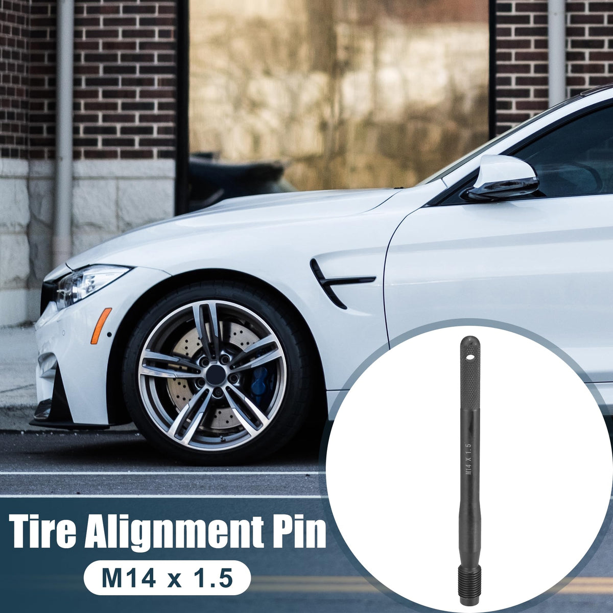 Black Carbon Steel Wheel Hangers Alignment Pin M14x1.5 Z389407