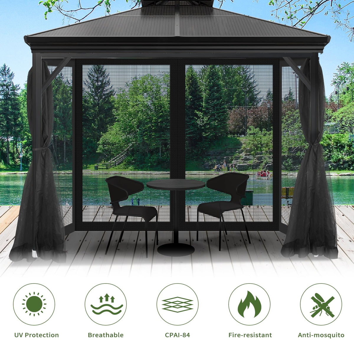 10' x 10' Pop Up Canopy Tent Replacement Mosquito Netting H803601