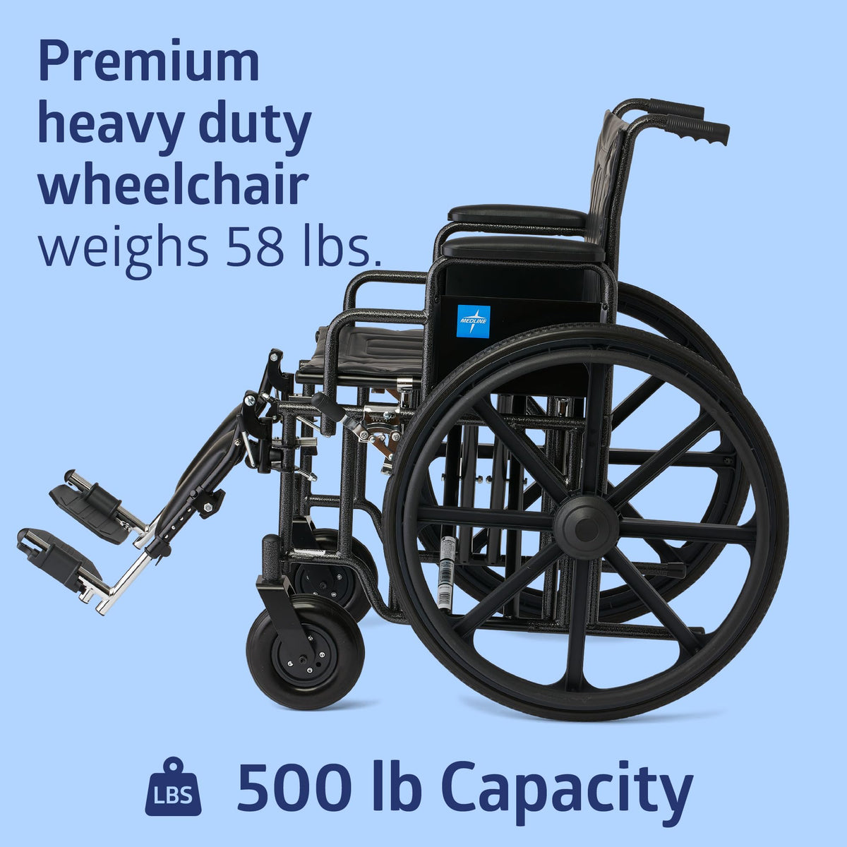 Extra-Wide Bariatric Wheelchair with 22" Wide Seat A9944