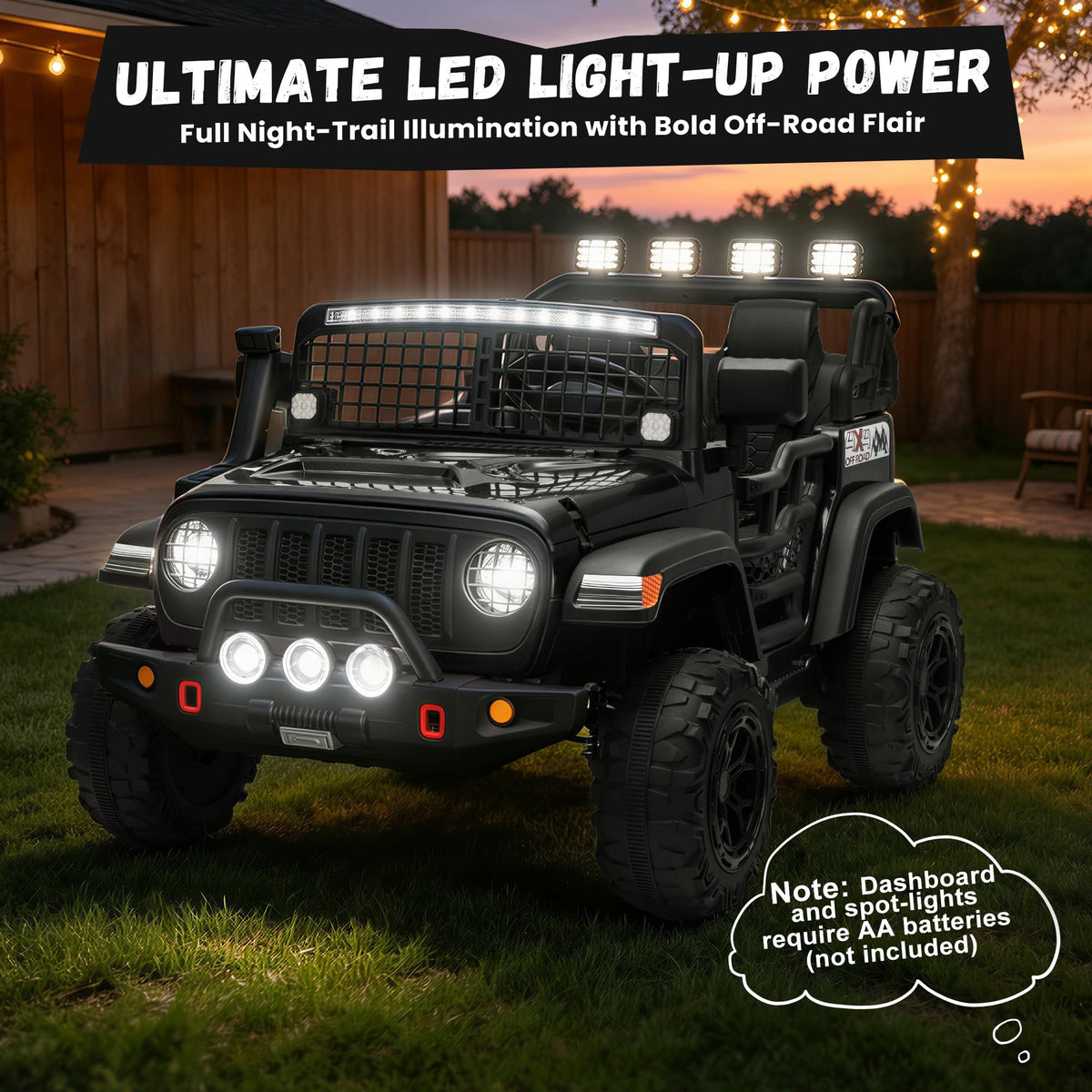 Black 2 Seater 24V Ride On Car H154584