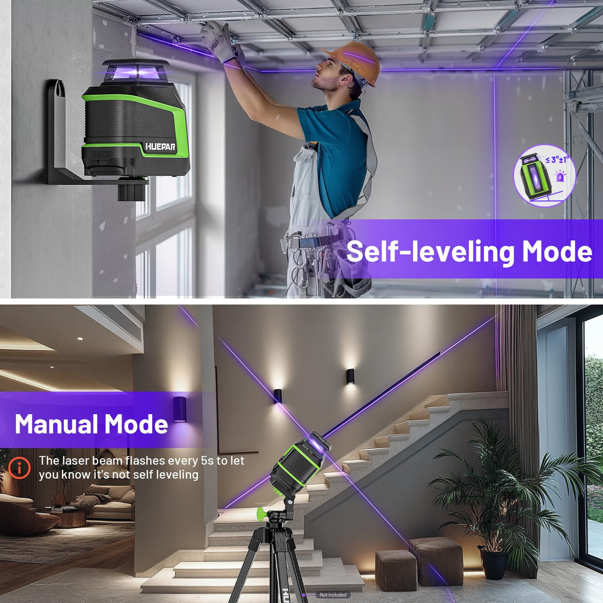 360° Self Leveling Laser Level with Pulse Mode Z76322