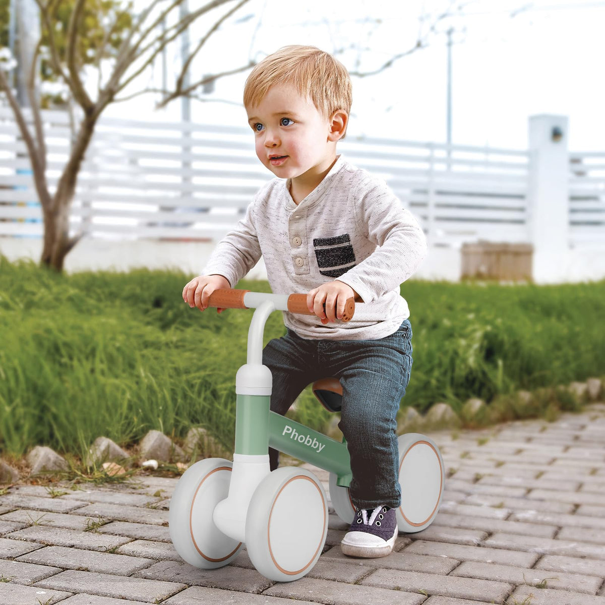 Green Adjustable Baby Balance Bike D542