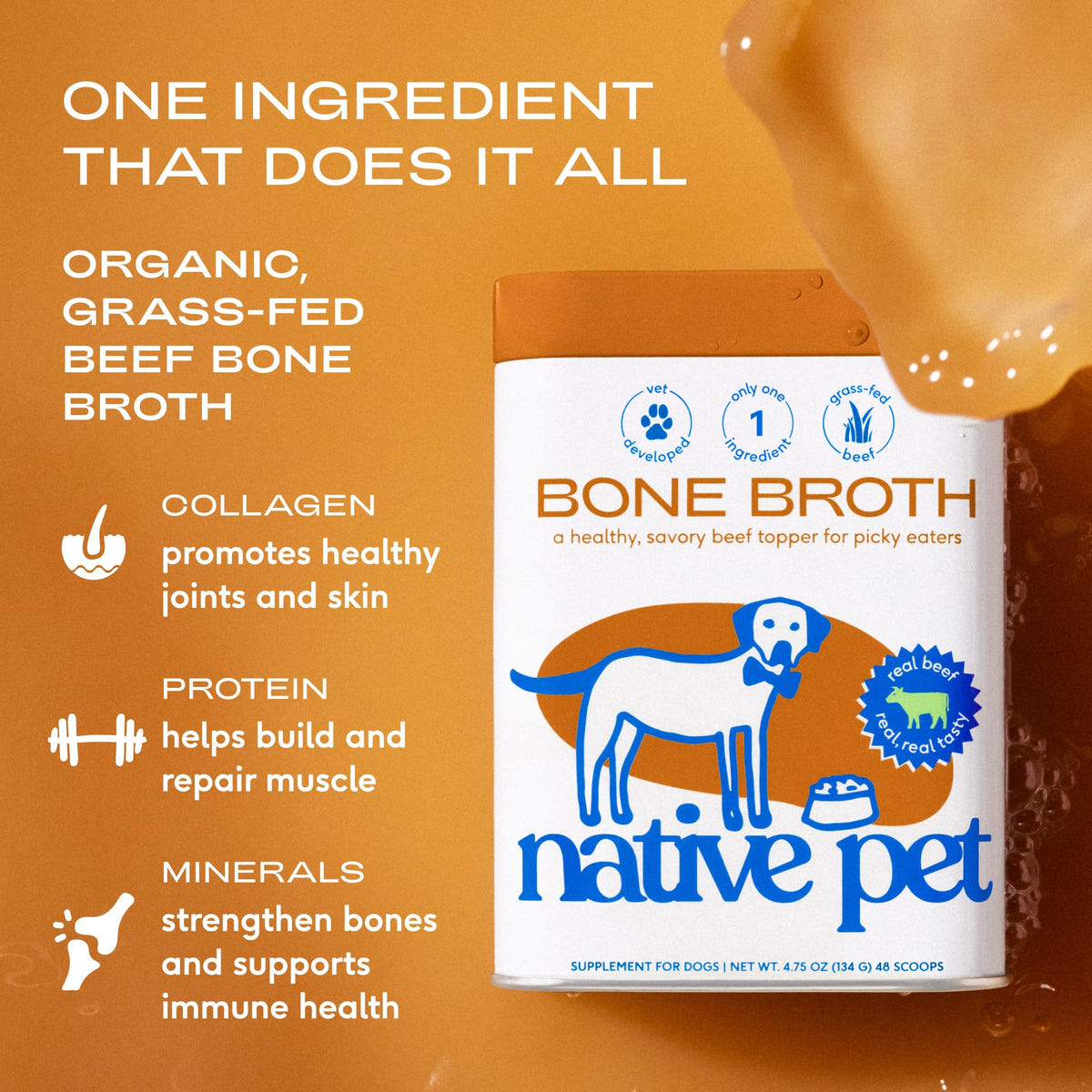Beef Bone Broth Dog Food Topper L122