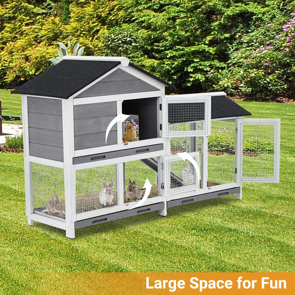 63'' 2-Tier Indoor Bunny Hutch X35252