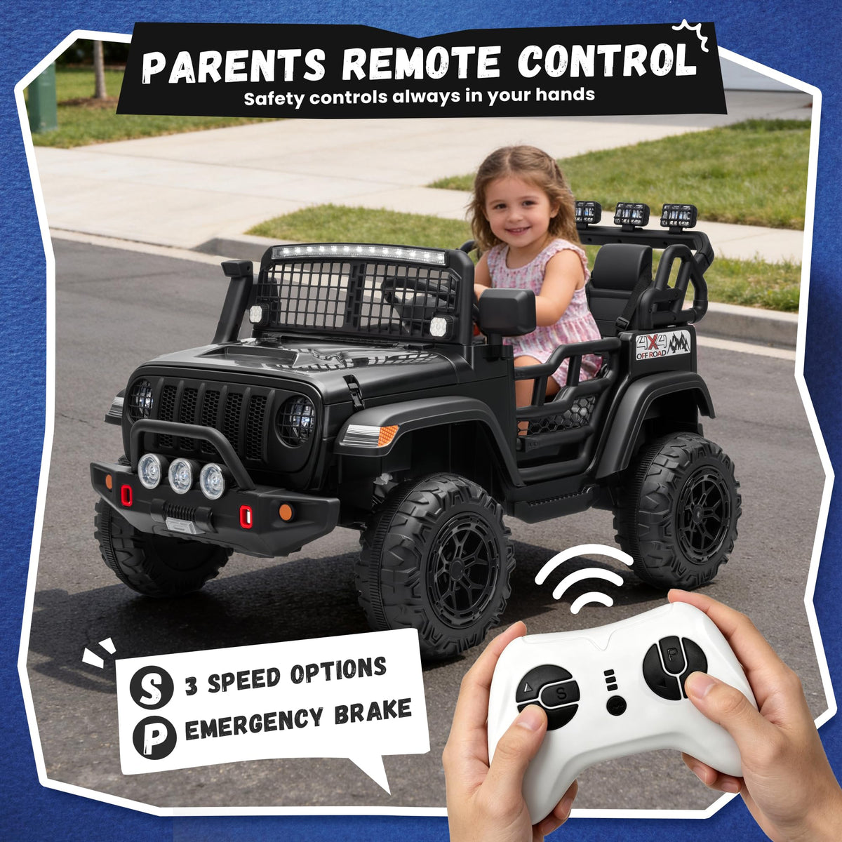 Black 2 Seater 24V Ride On Car H154584