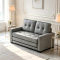 Light Gray Tufted Pull-Out Sleeper Loveseat T882