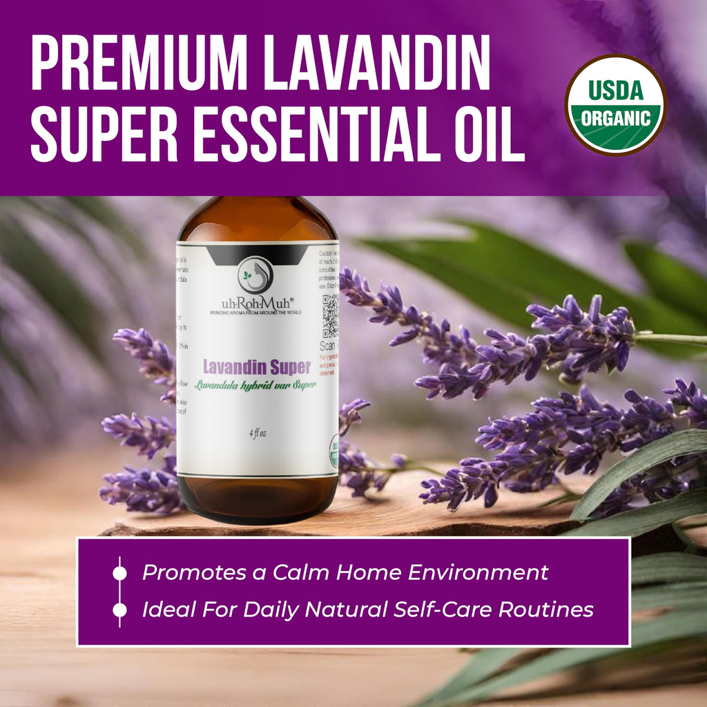 Organic Lavandin Super Essential Oil 4 Fl Oz G755