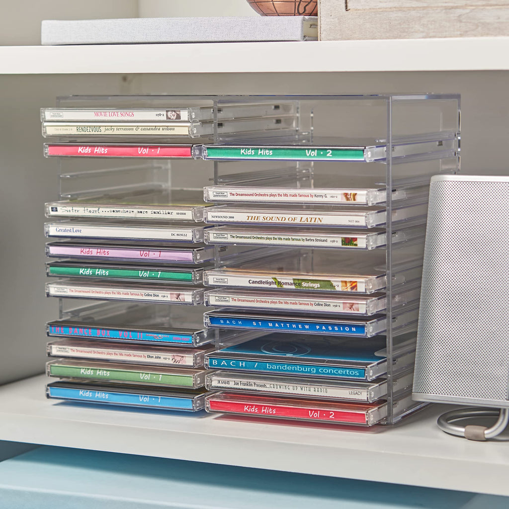 Clear Plastic CD Organizer with Rubber Feet L975028