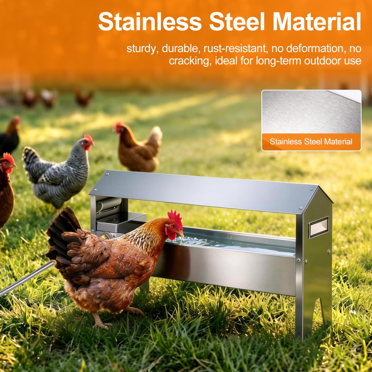 22'' Stainless Steel Automatic Chicken Waterer U489579