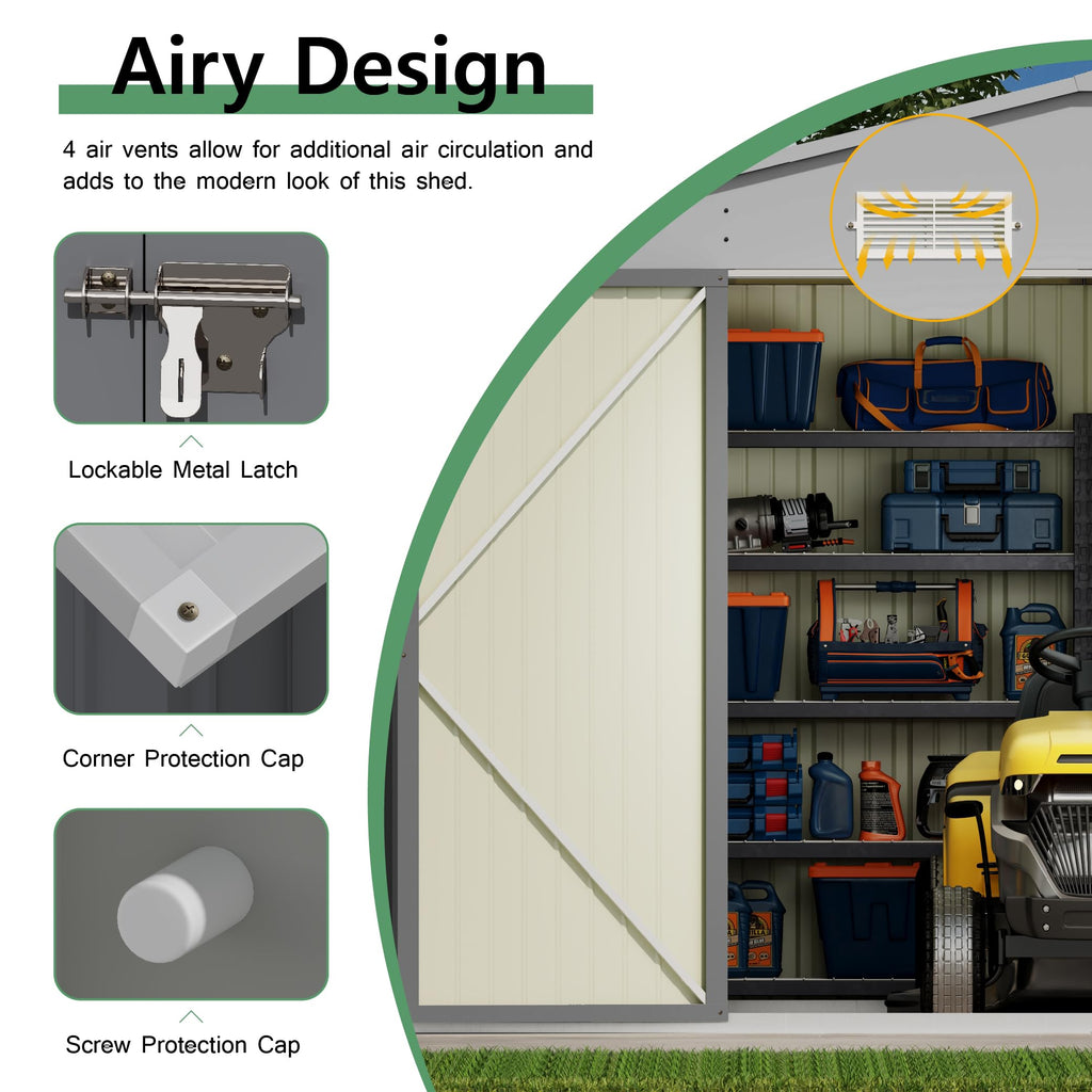 10x14 FT Outdoor Storage Shed J398