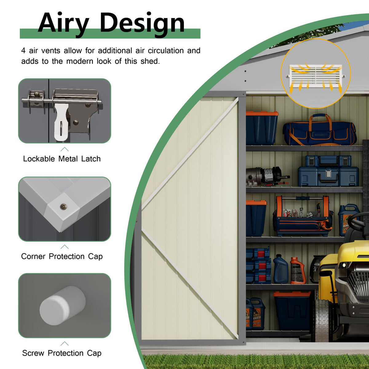 10x14 FT Outdoor Storage Shed J398