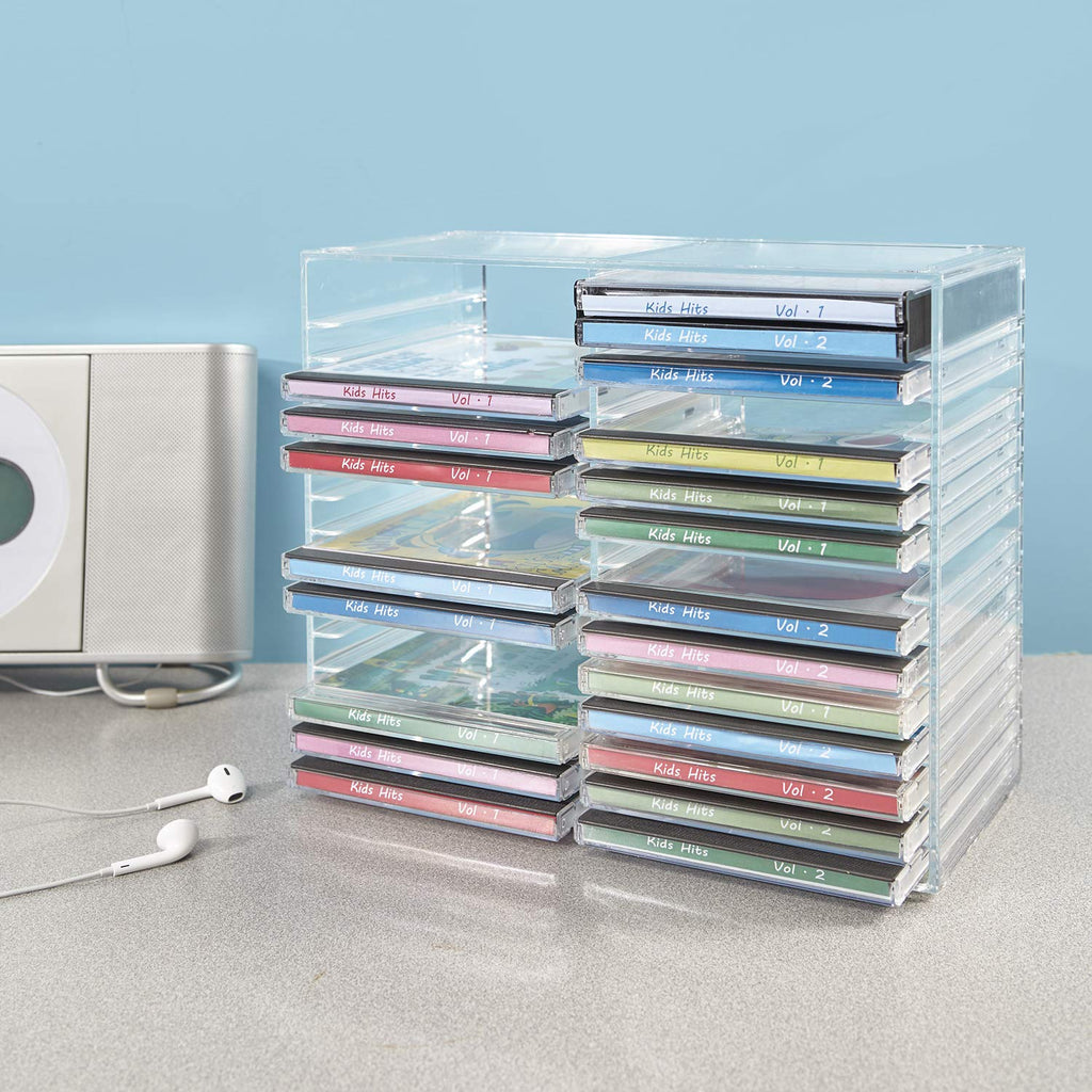 Clear Plastic CD Organizer with Rubber Feet L975028
