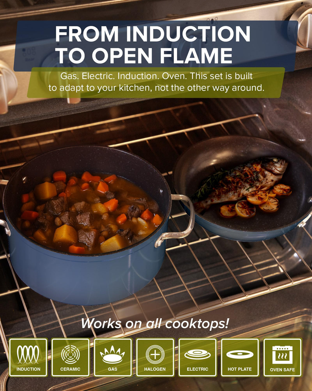 Non Stick Pots and Pans Set V3592