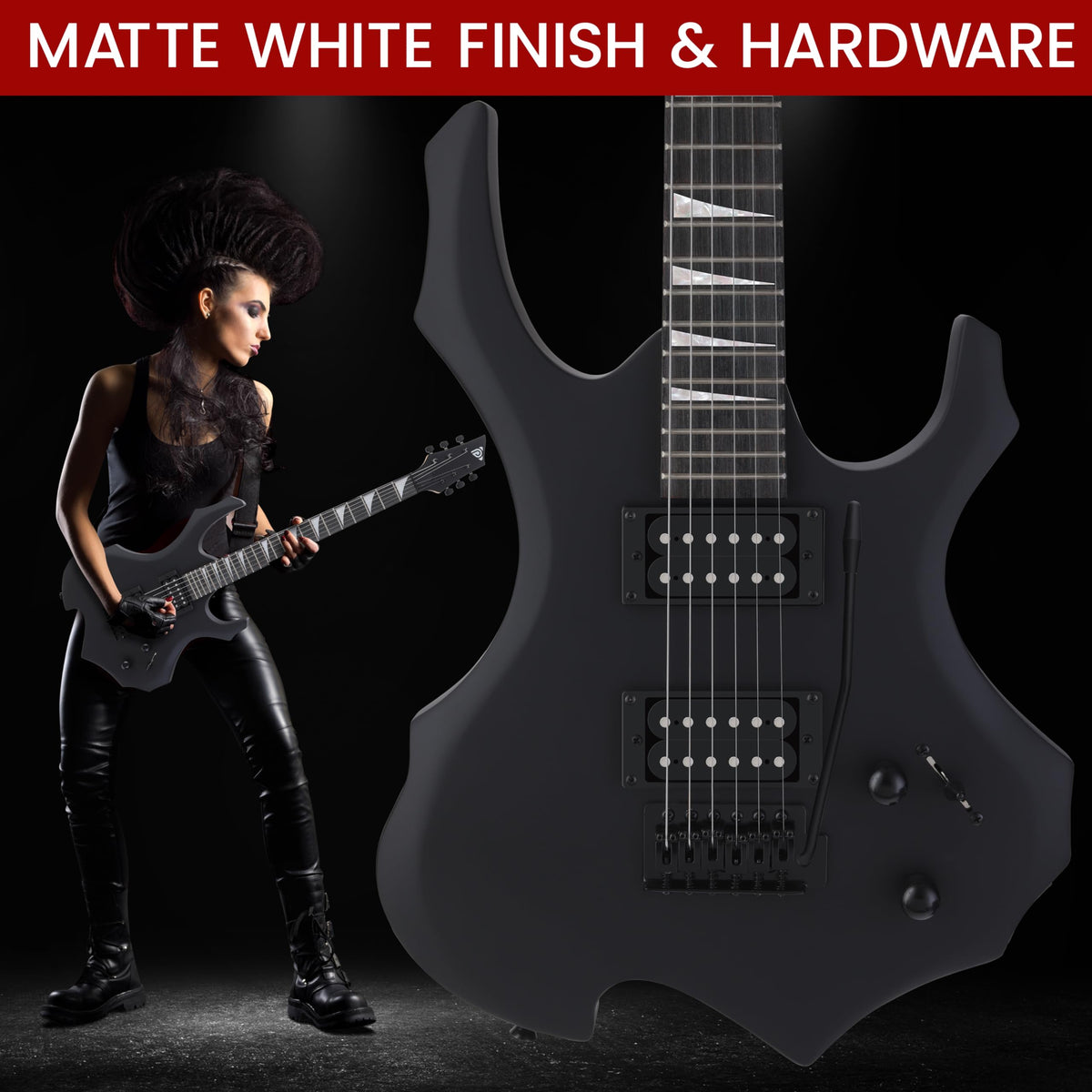 Black Electric Guitar with Amplifier Kit R72308