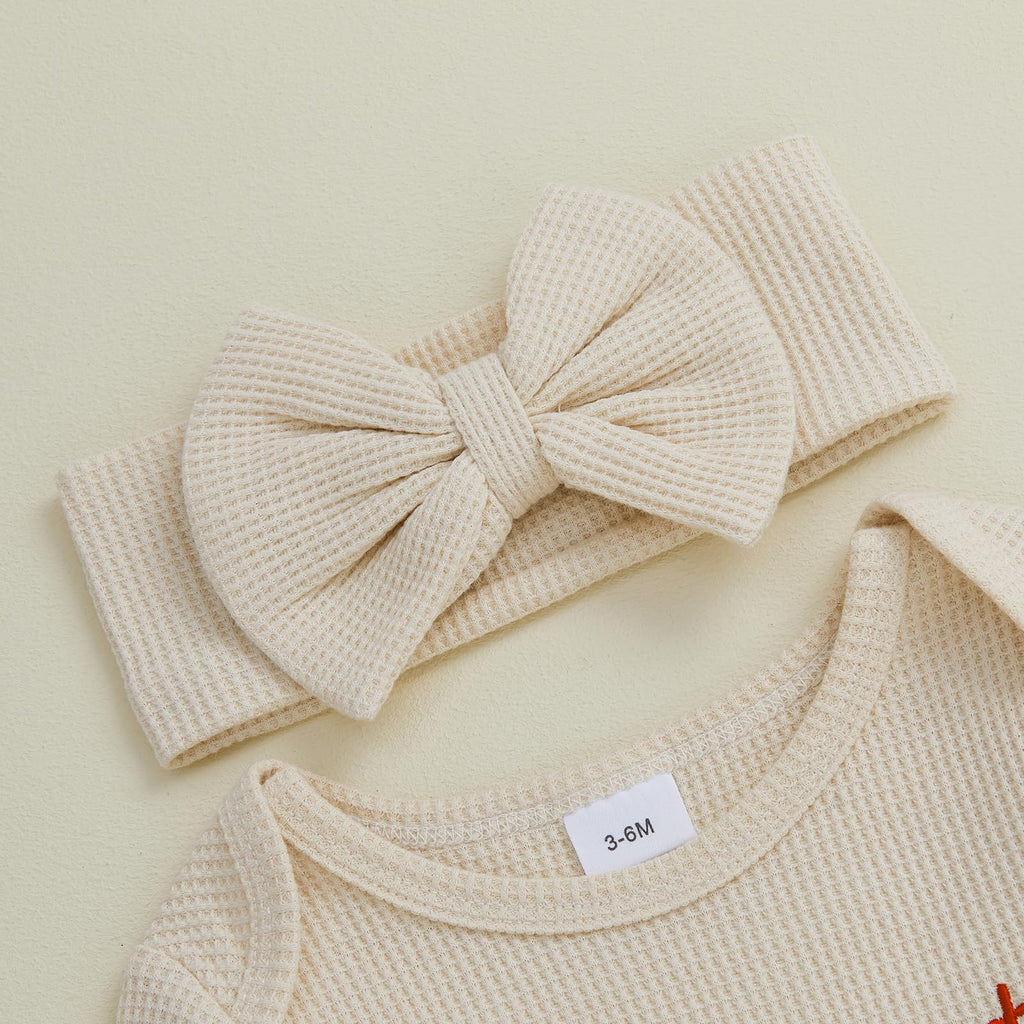 My First Christmas Baby Girl Onesie Long Sleeve Romper Headband U37064