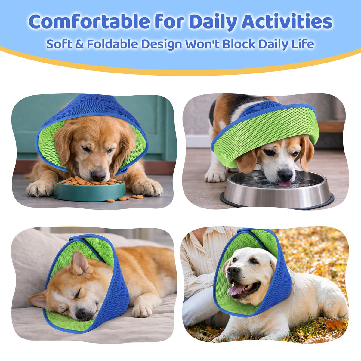 Soft Dog Cone Collar Adjustable Washable O795650