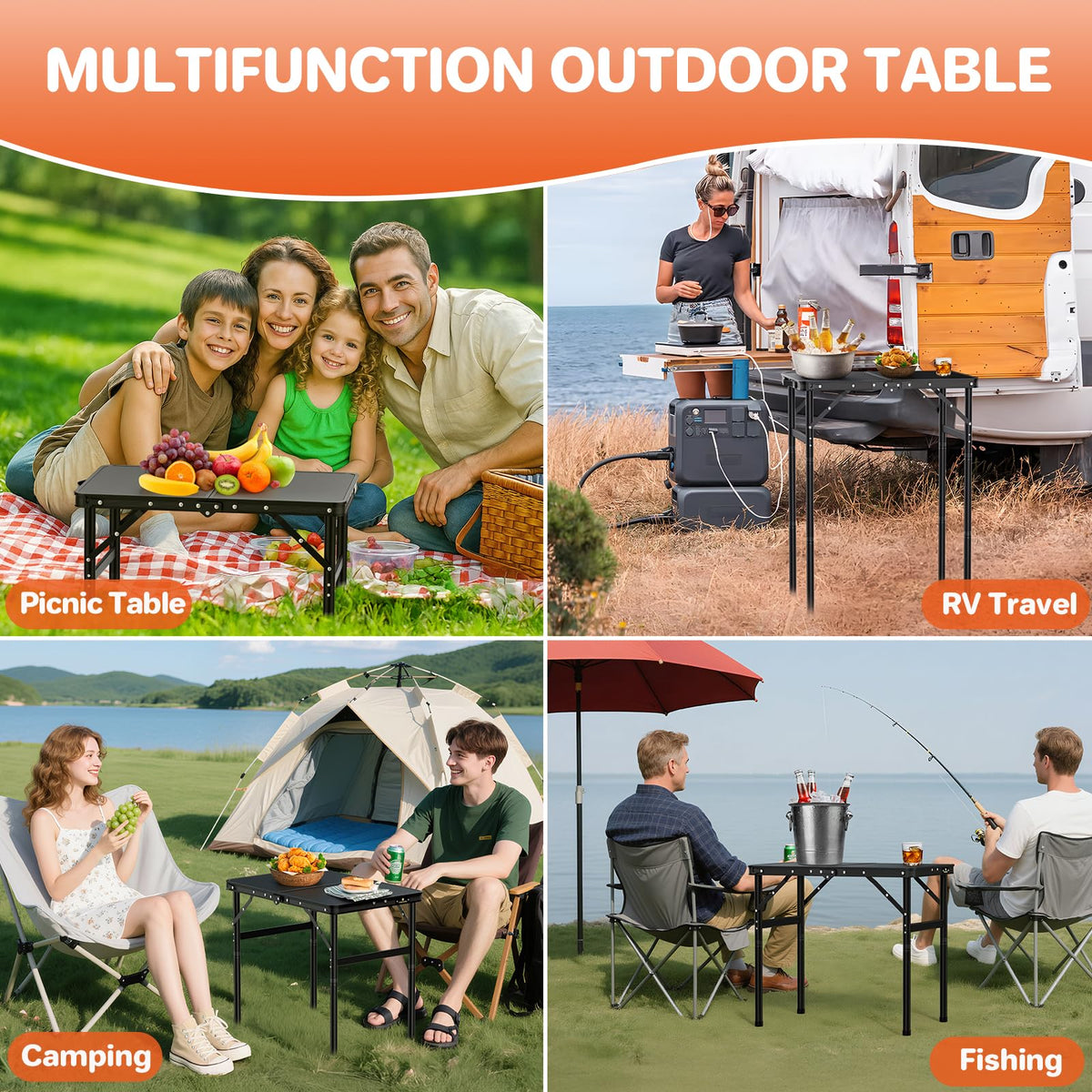 2ft Aluminum Folding Camping Table Q203125