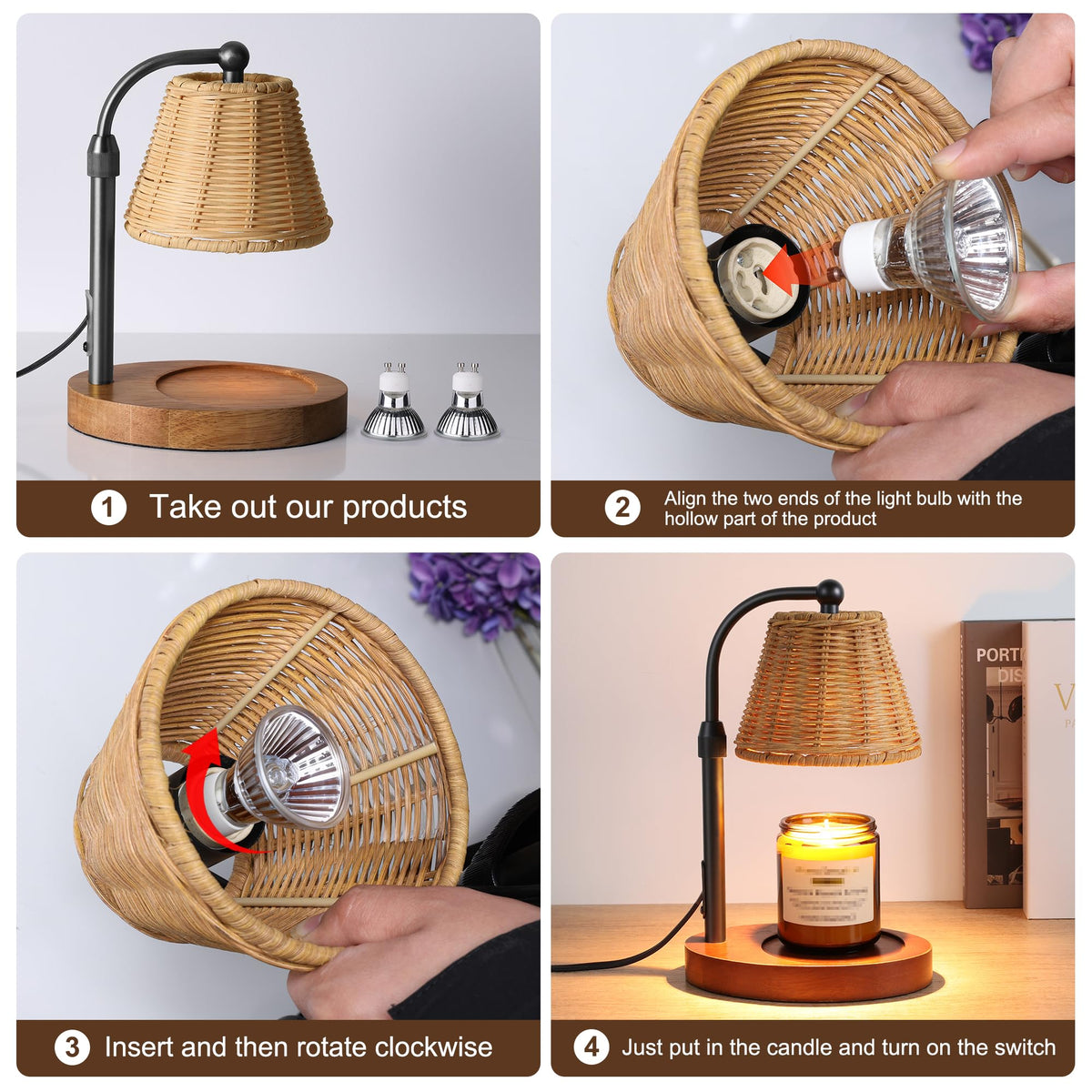 Electric Candle Warmer Lamp with Timer Dimmer Q412041